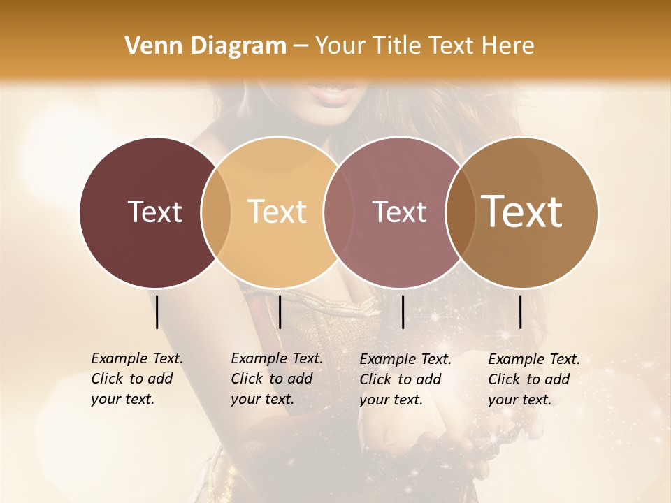 Golden Bright Model PowerPoint Template