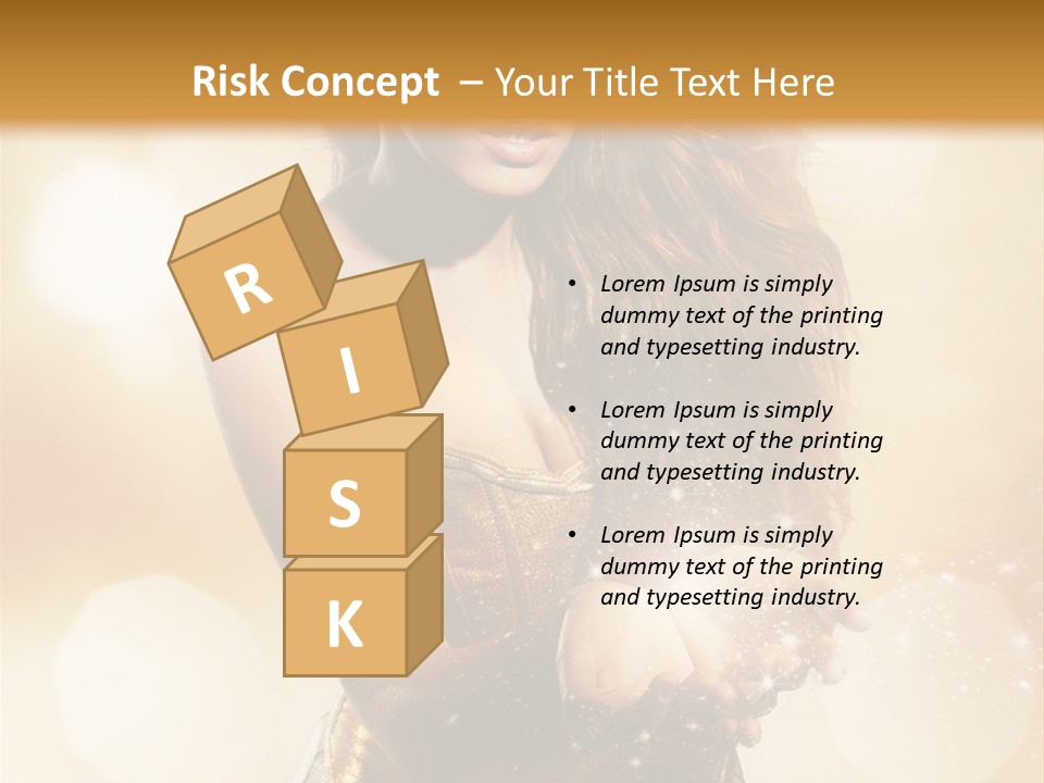 Golden Bright Model PowerPoint Template