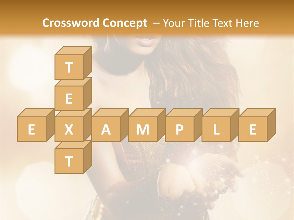 Golden Bright Model PowerPoint Template