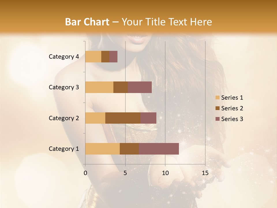 Golden Bright Model PowerPoint Template