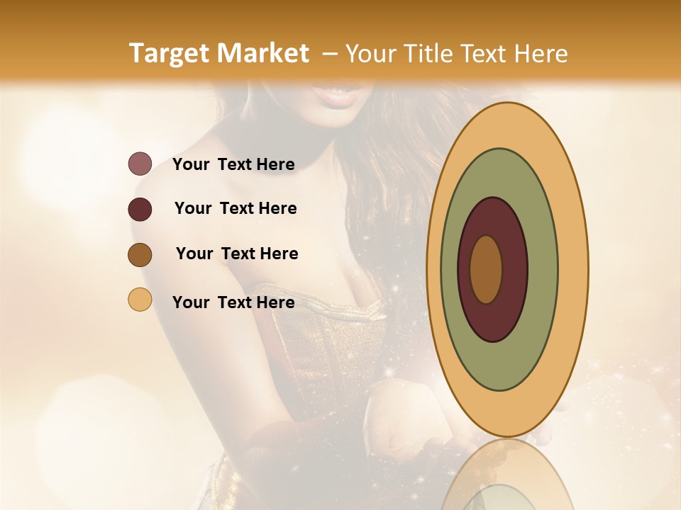 Golden Bright Model PowerPoint Template