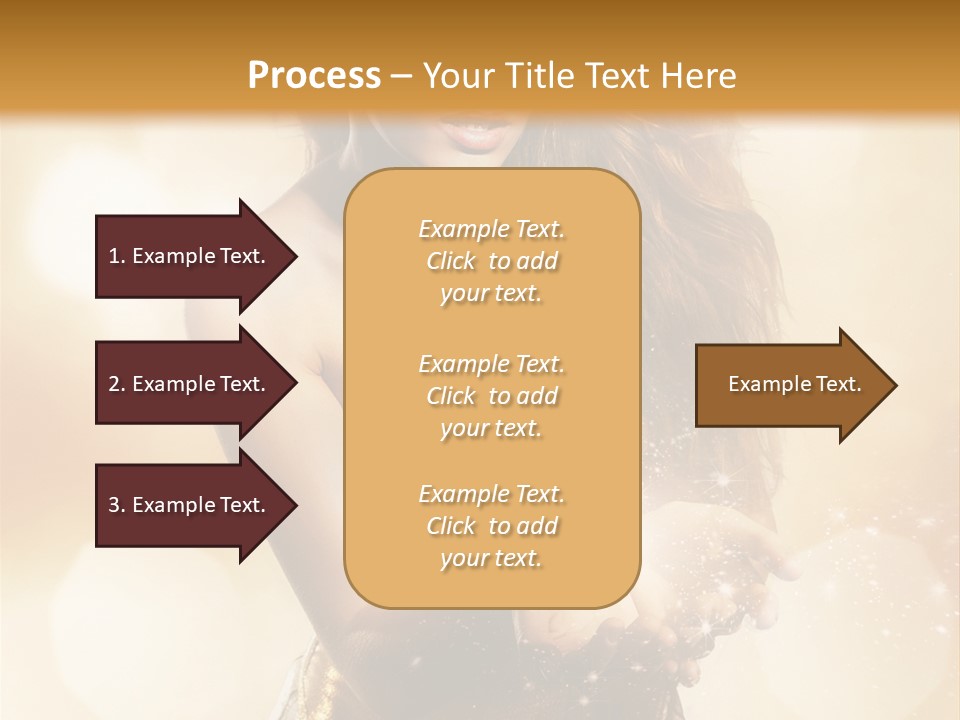 Golden Bright Model PowerPoint Template