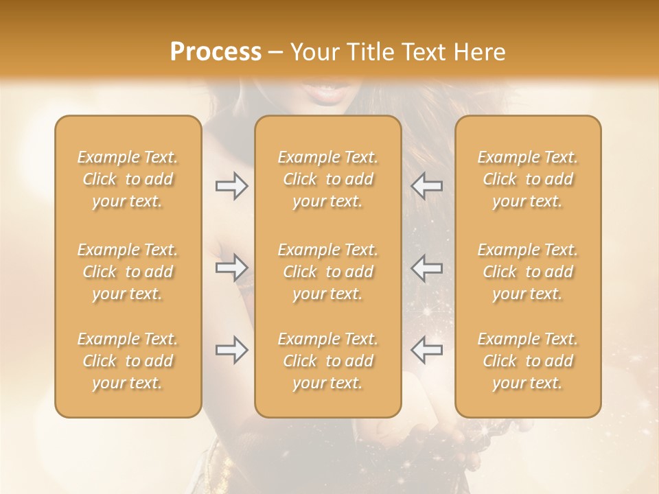 Golden Bright Model PowerPoint Template