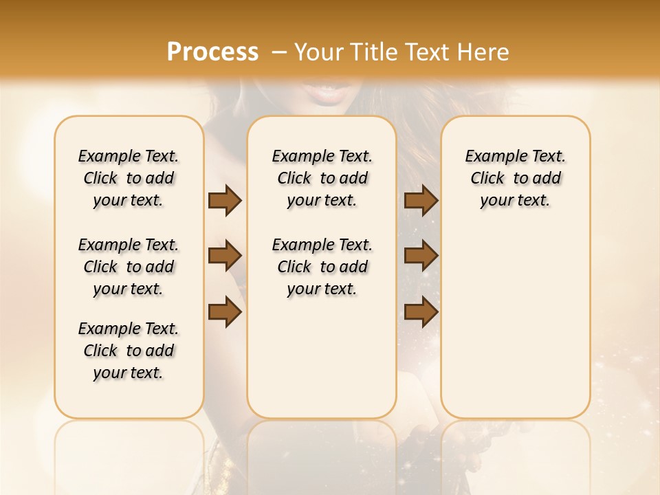 Golden Bright Model PowerPoint Template