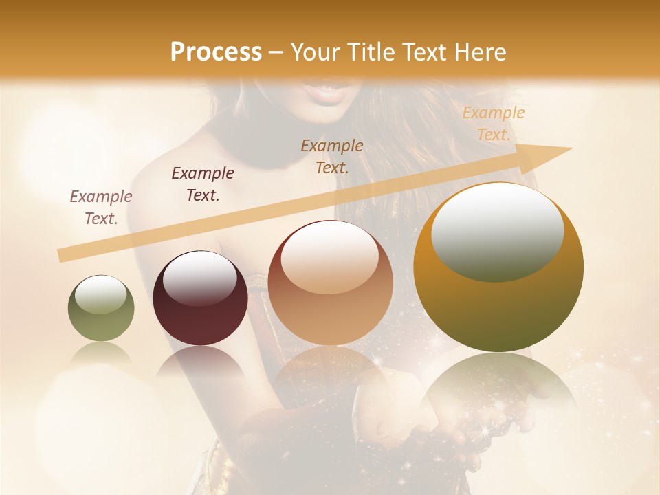 Golden Bright Model PowerPoint Template