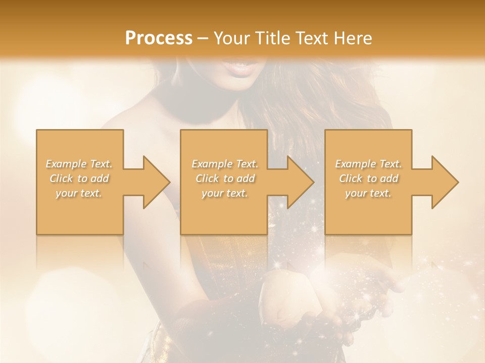 Golden Bright Model PowerPoint Template