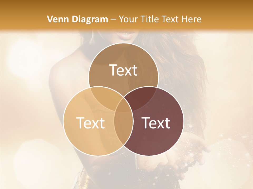 Golden Bright Model PowerPoint Template