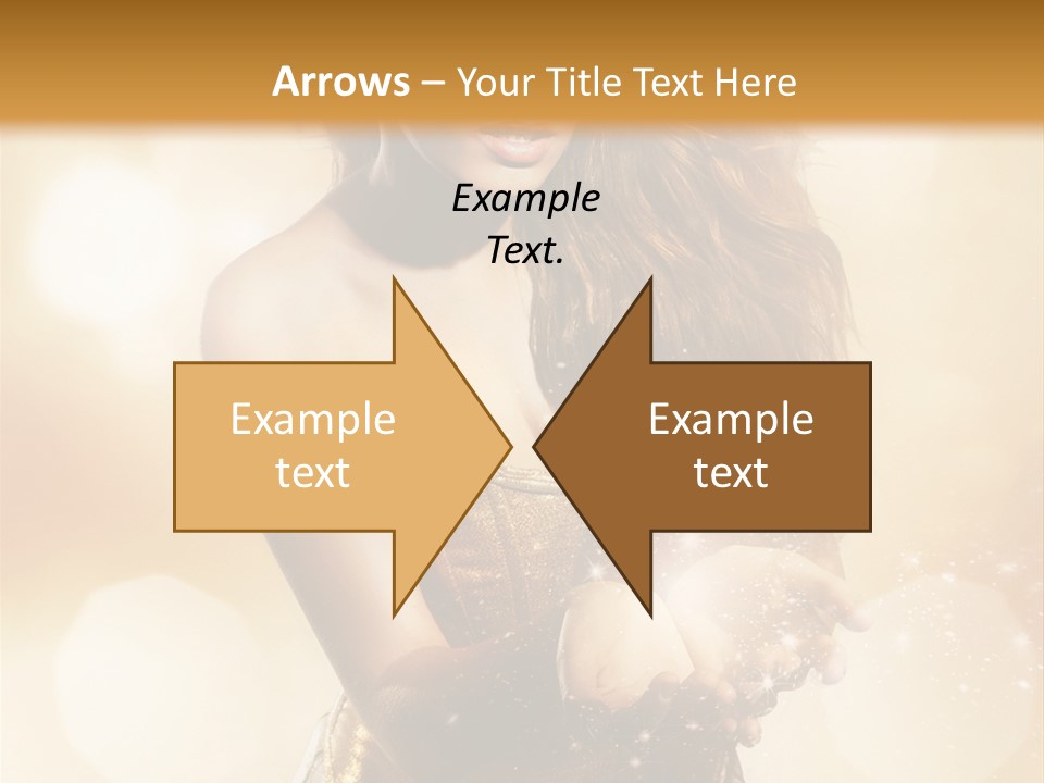 Golden Bright Model PowerPoint Template