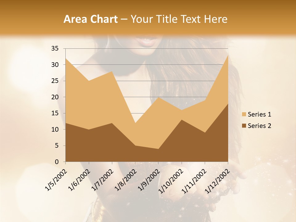 Golden Bright Model PowerPoint Template