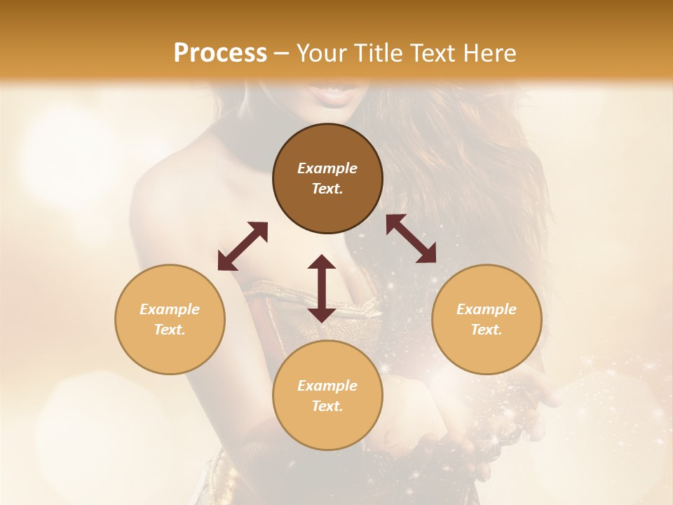 Golden Bright Model PowerPoint Template