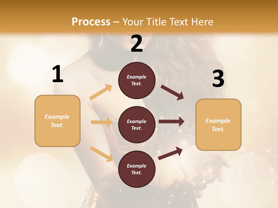 Golden Bright Model PowerPoint Template
