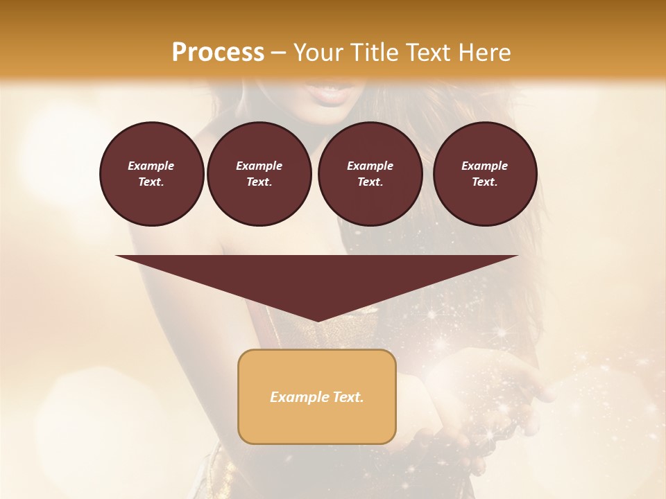 Golden Bright Model PowerPoint Template