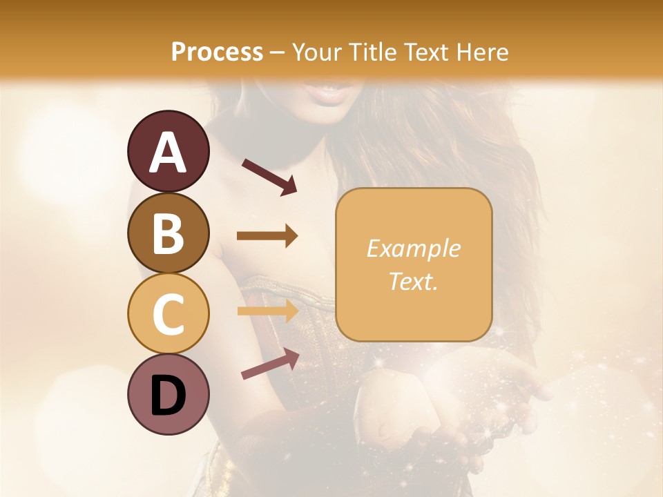 Golden Bright Model PowerPoint Template