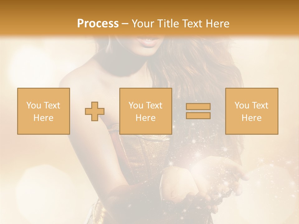 Golden Bright Model PowerPoint Template