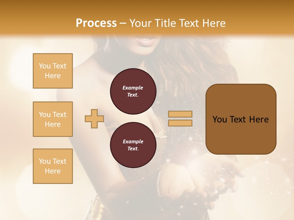 Golden Bright Model PowerPoint Template