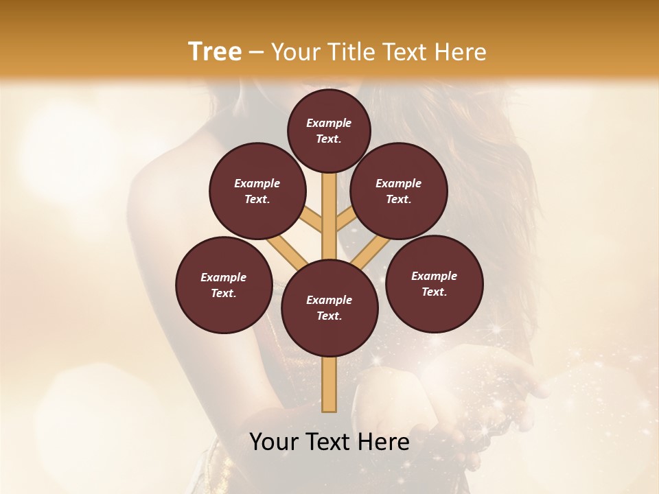 Golden Bright Model PowerPoint Template
