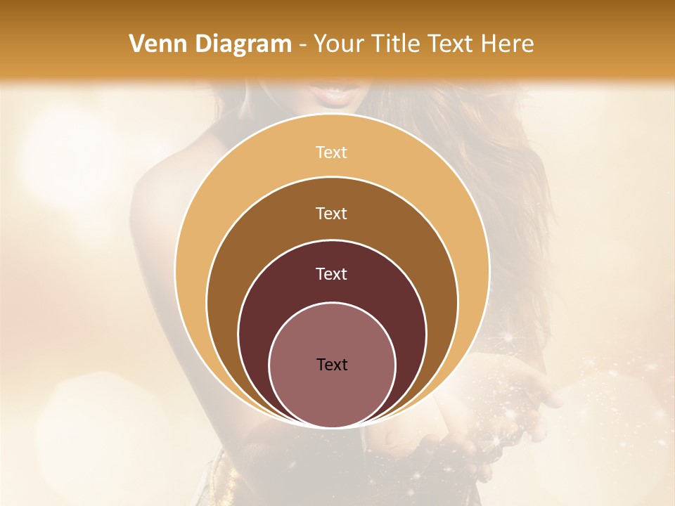 Golden Bright Model PowerPoint Template