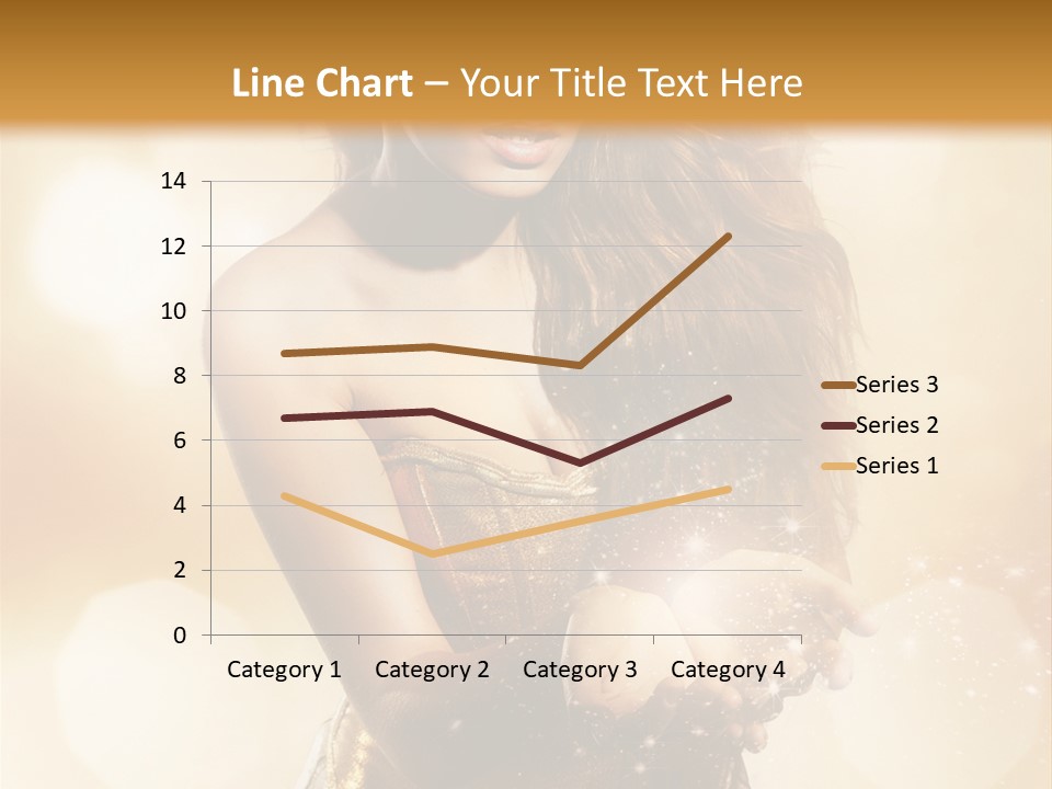 Golden Bright Model PowerPoint Template