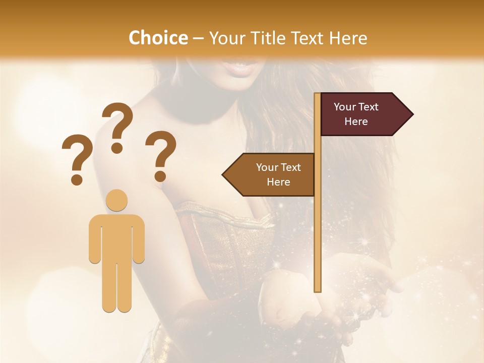 Golden Bright Model PowerPoint Template