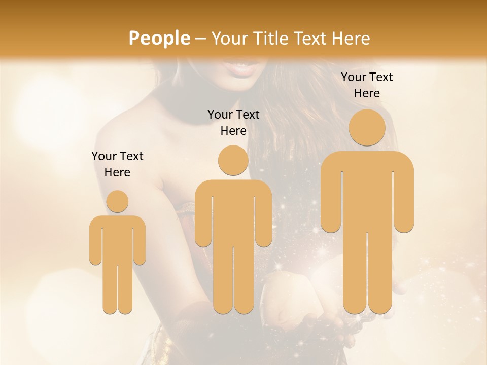 Golden Bright Model PowerPoint Template