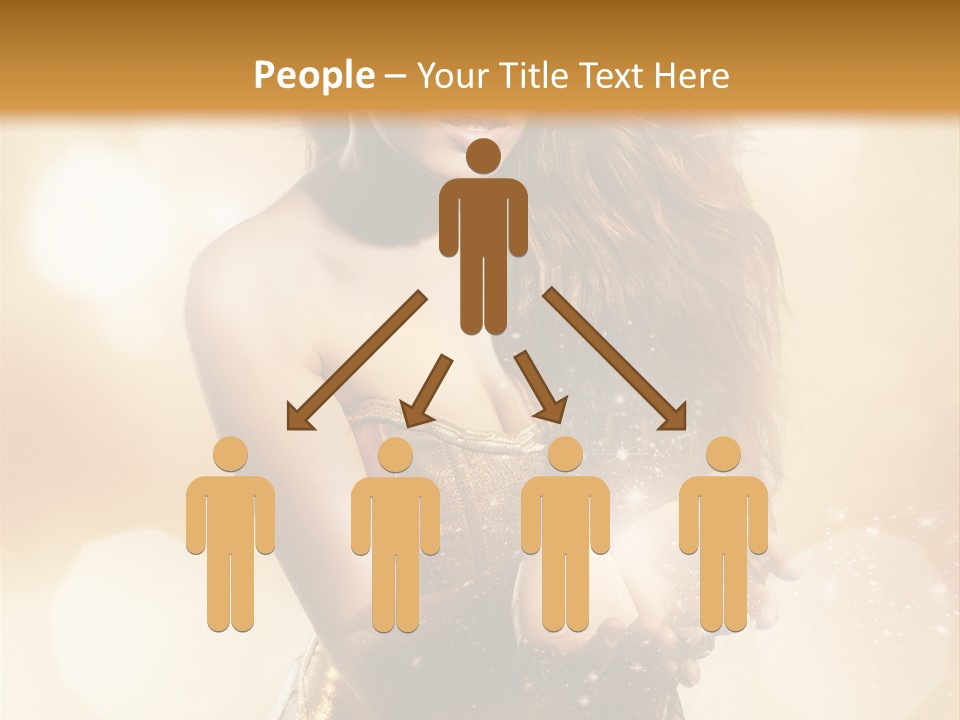 Golden Bright Model PowerPoint Template