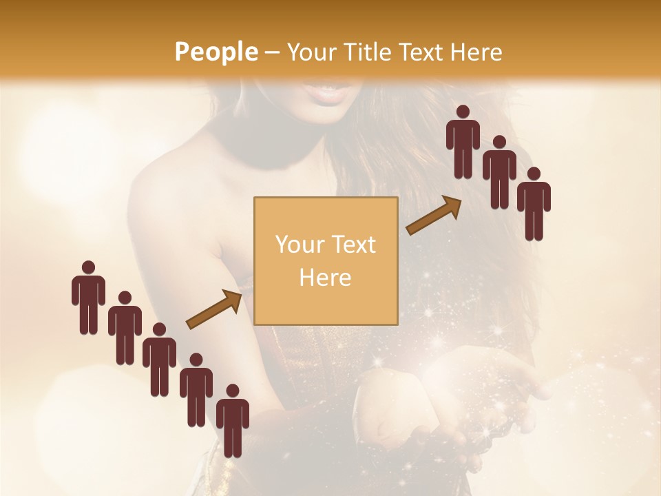 Golden Bright Model PowerPoint Template