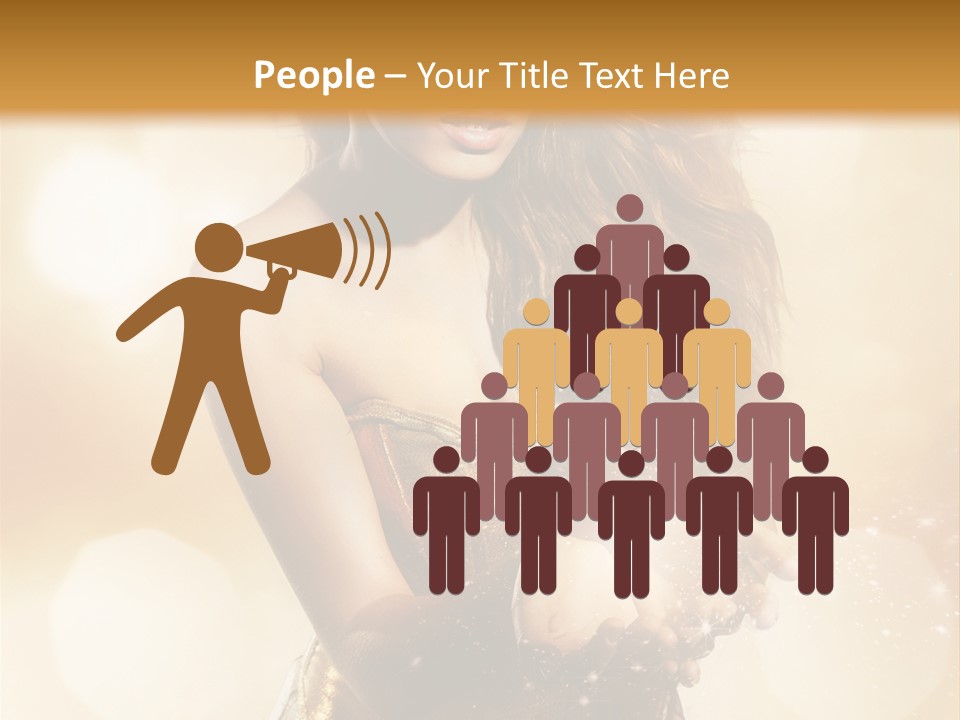 Golden Bright Model PowerPoint Template