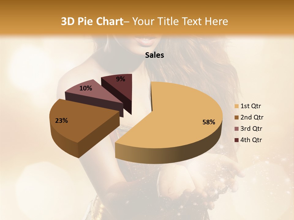 Golden Bright Model PowerPoint Template