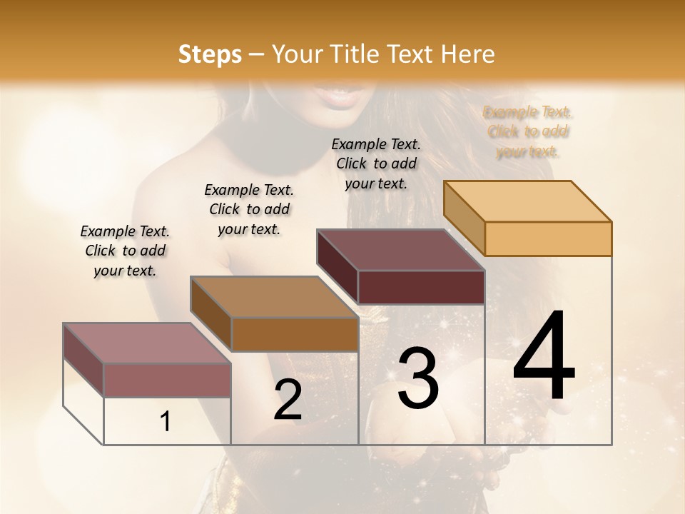 Golden Bright Model PowerPoint Template