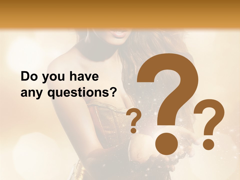 Golden Bright Model PowerPoint Template