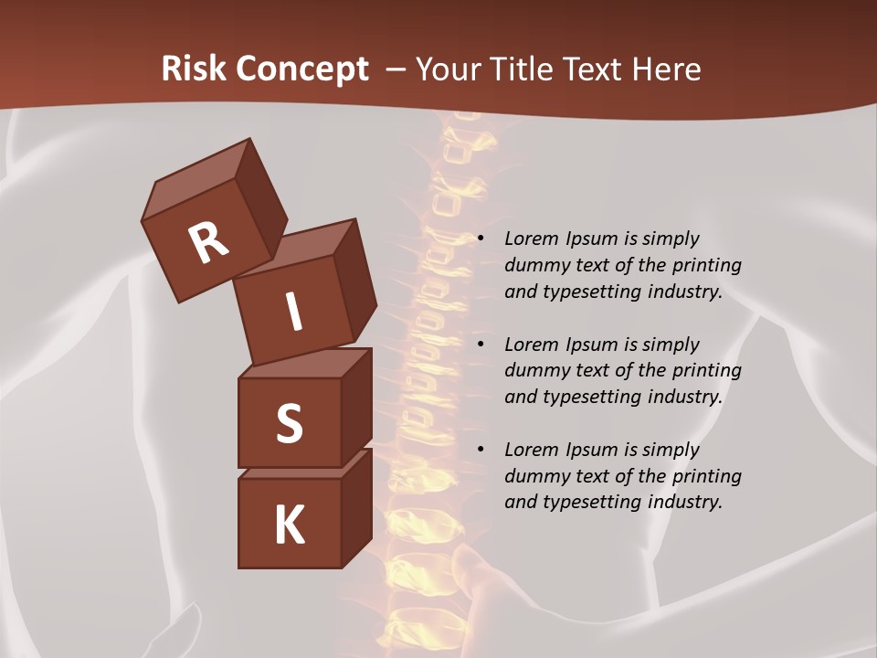 Health Radiation Backache PowerPoint Template