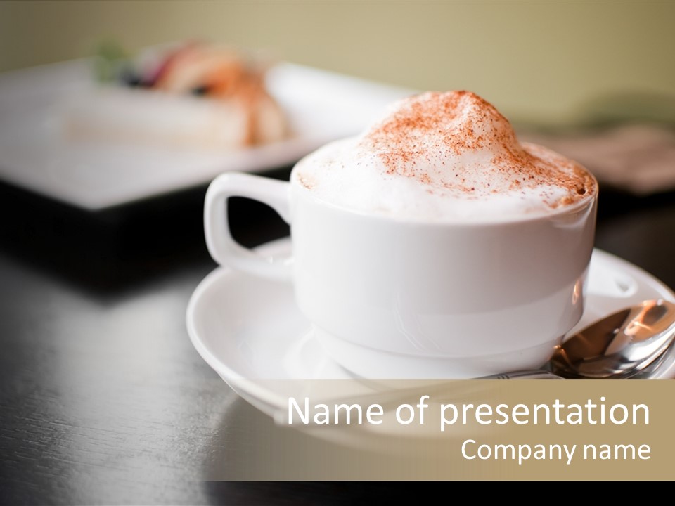 Foamy Restaurant Cafe PowerPoint Template