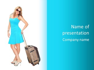 Glasses Beauty Suitcase PowerPoint Template