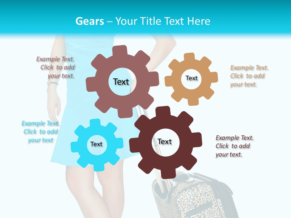 Glasses Beauty Suitcase PowerPoint Template