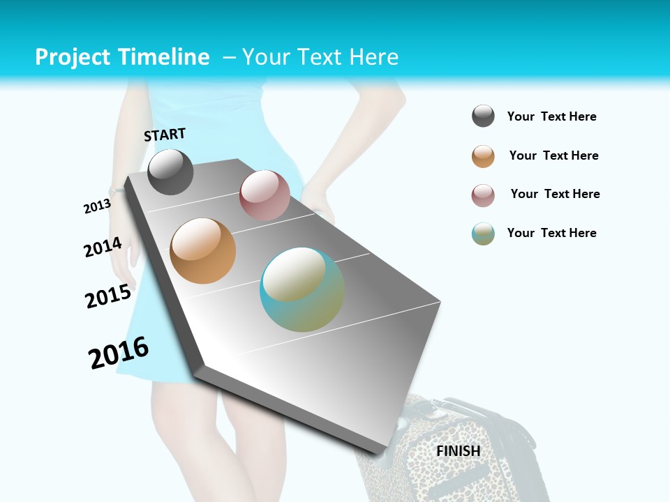Glasses Beauty Suitcase PowerPoint Template