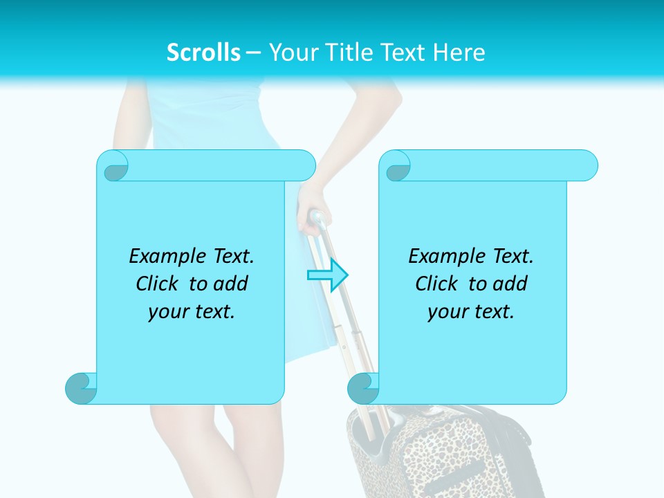Glasses Beauty Suitcase PowerPoint Template