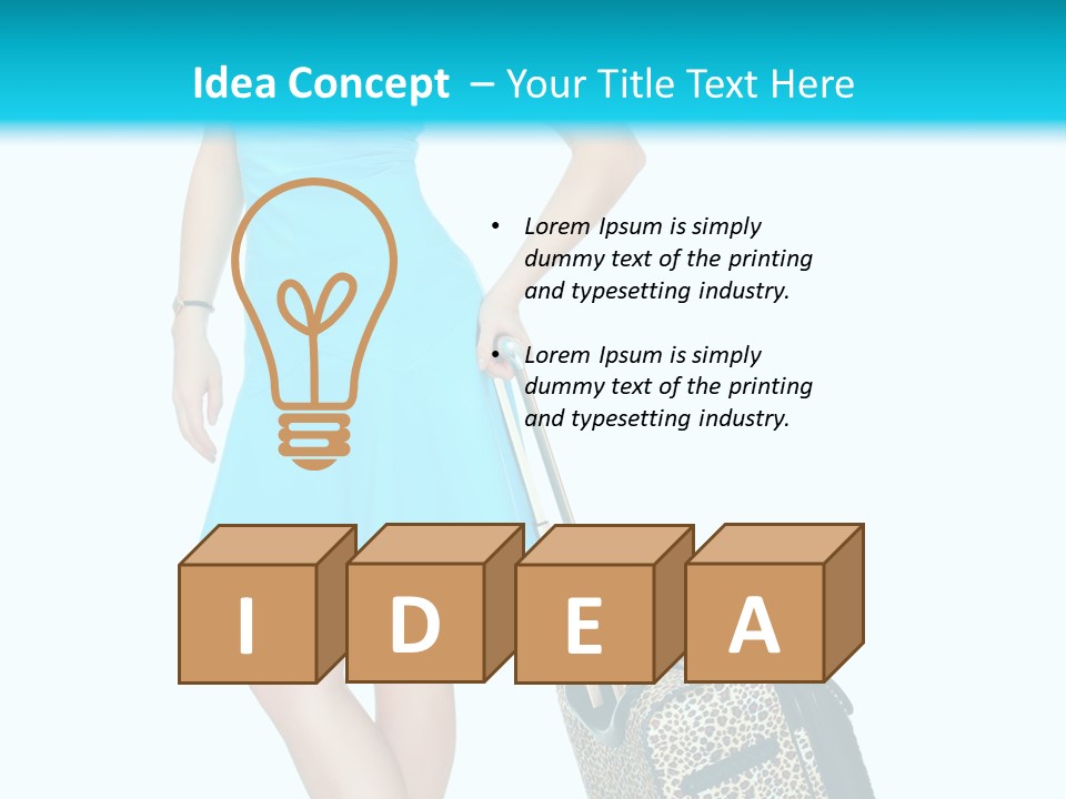 Glasses Beauty Suitcase PowerPoint Template