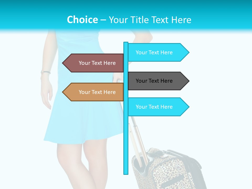 Glasses Beauty Suitcase PowerPoint Template