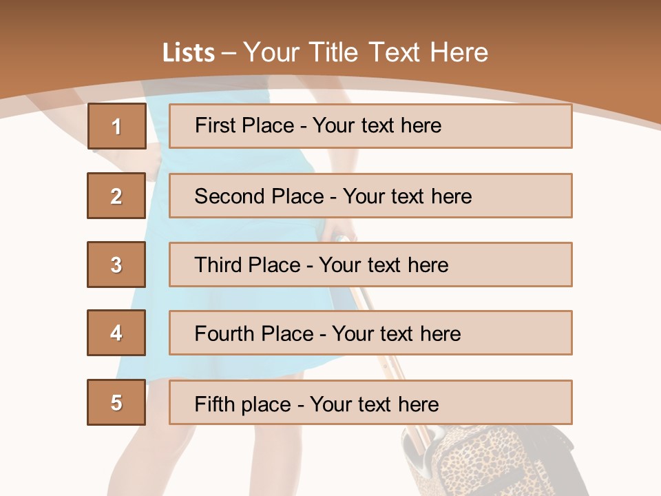 Female Vacation Girl PowerPoint Template