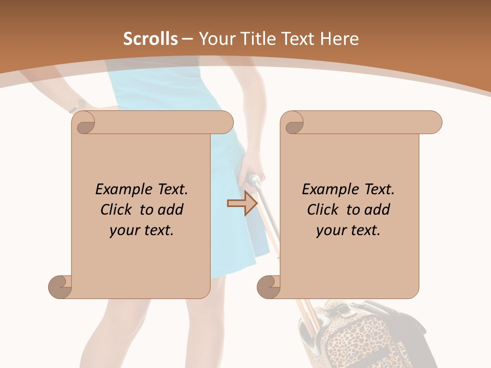 Female Vacation Girl PowerPoint Template