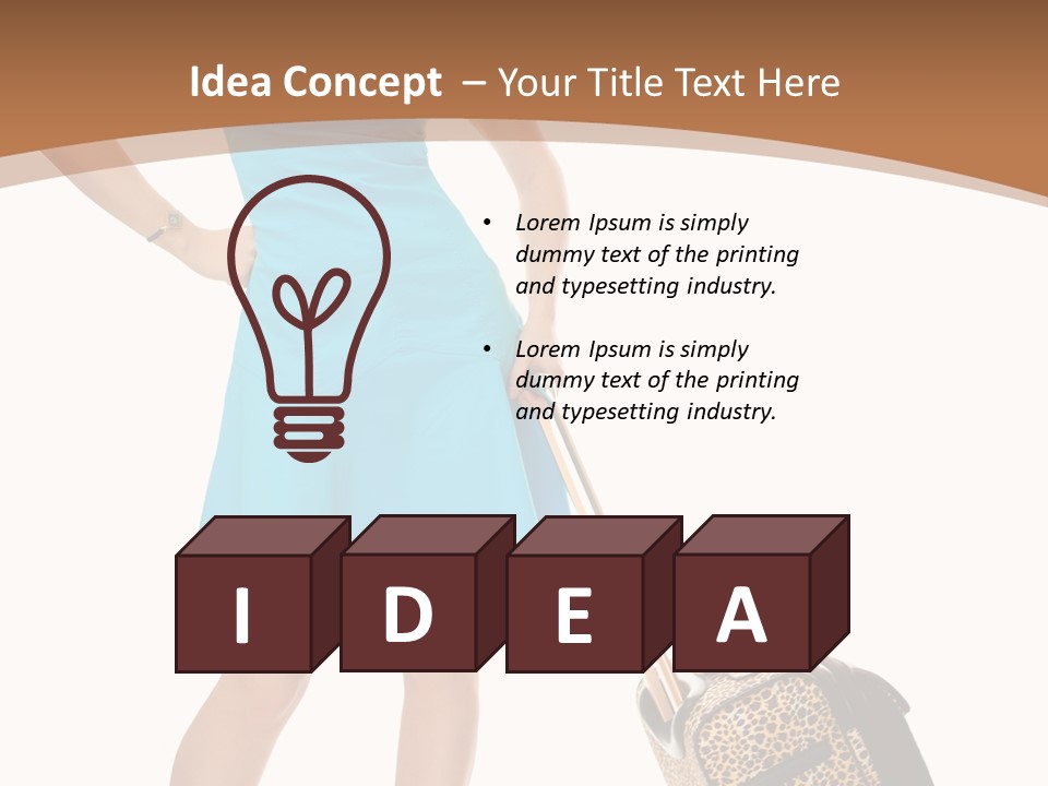 Female Vacation Girl PowerPoint Template