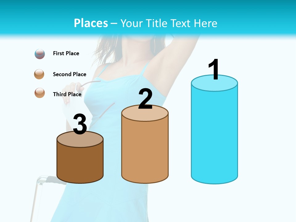 Journey Blue Person PowerPoint Template