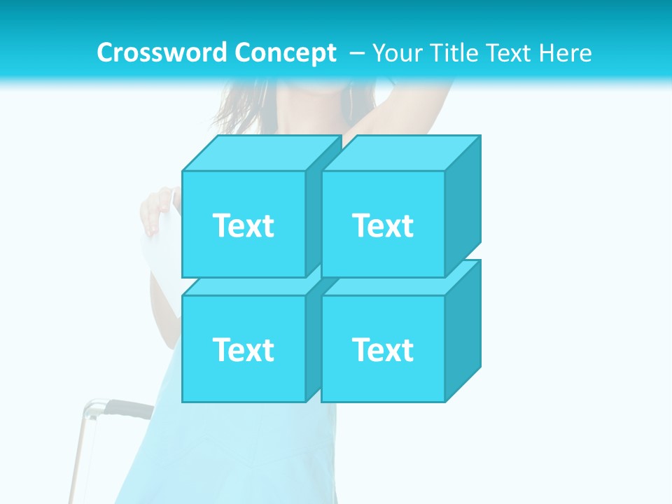 Journey Blue Person PowerPoint Template