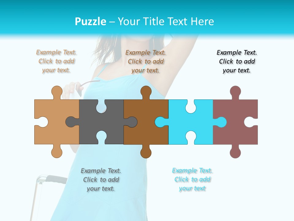 Journey Blue Person PowerPoint Template