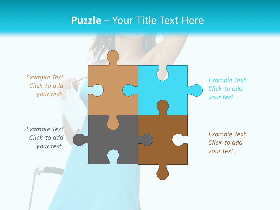 Journey Blue Person PowerPoint Template