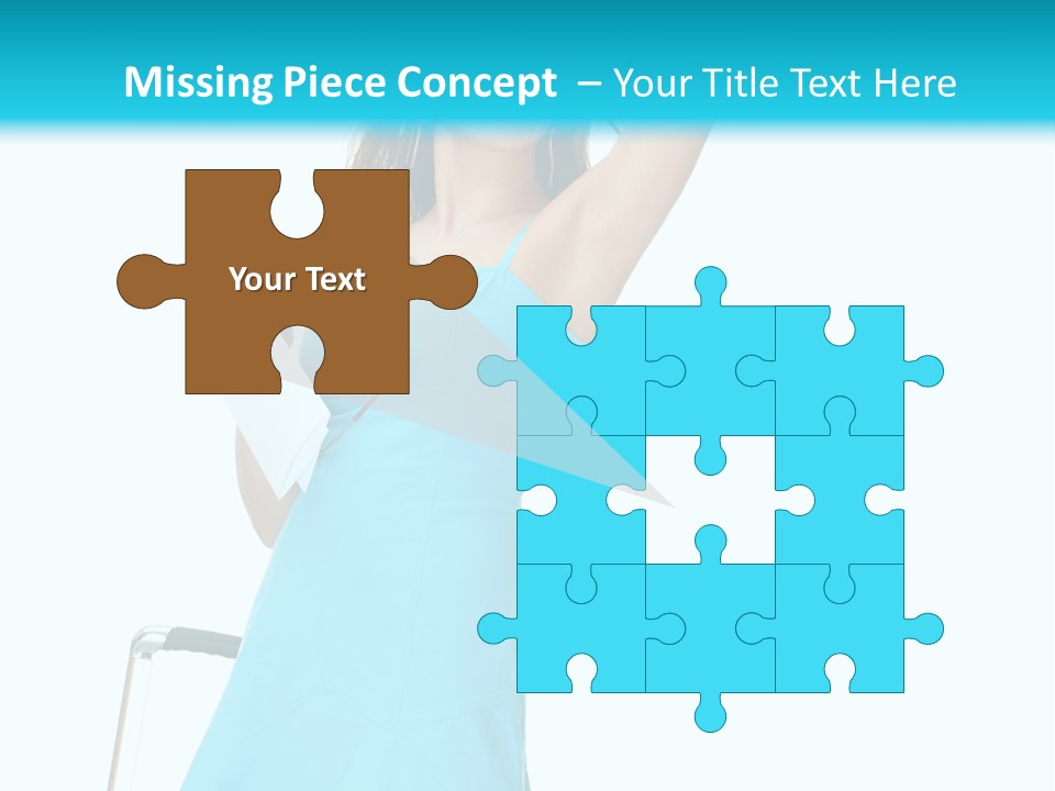 Journey Blue Person PowerPoint Template