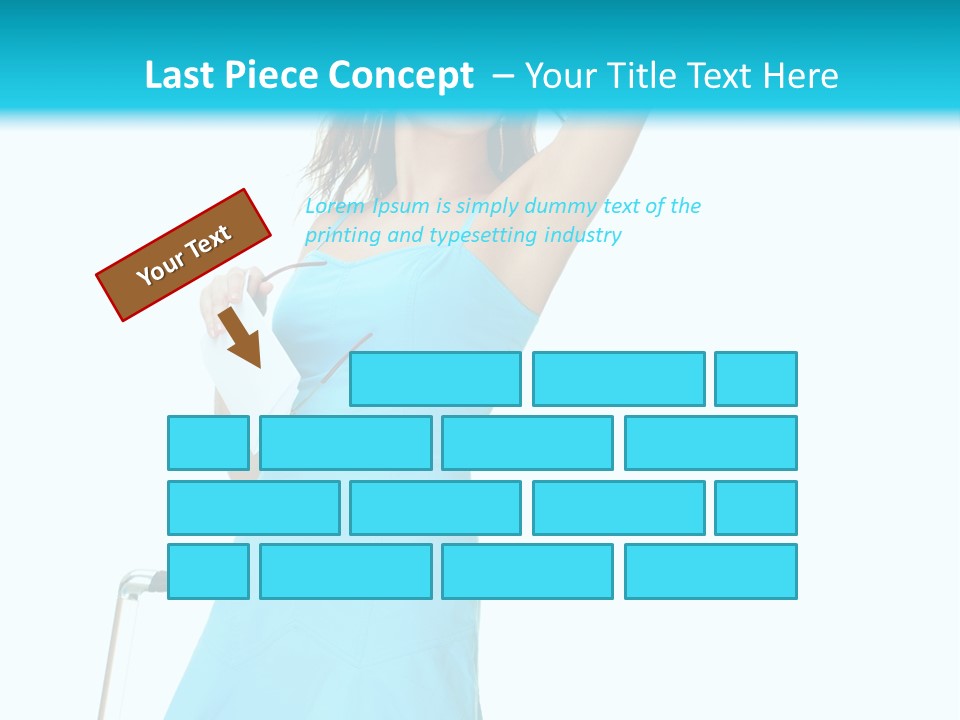 Journey Blue Person PowerPoint Template