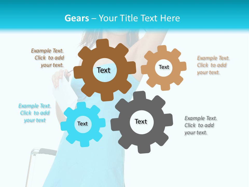 Journey Blue Person PowerPoint Template