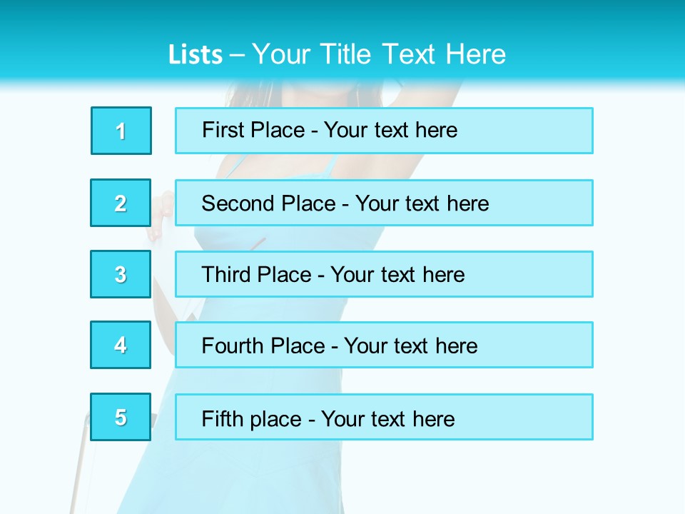 Journey Blue Person PowerPoint Template