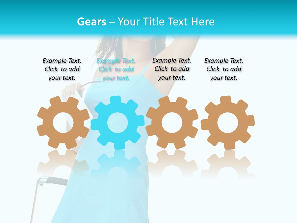 Journey Blue Person PowerPoint Template